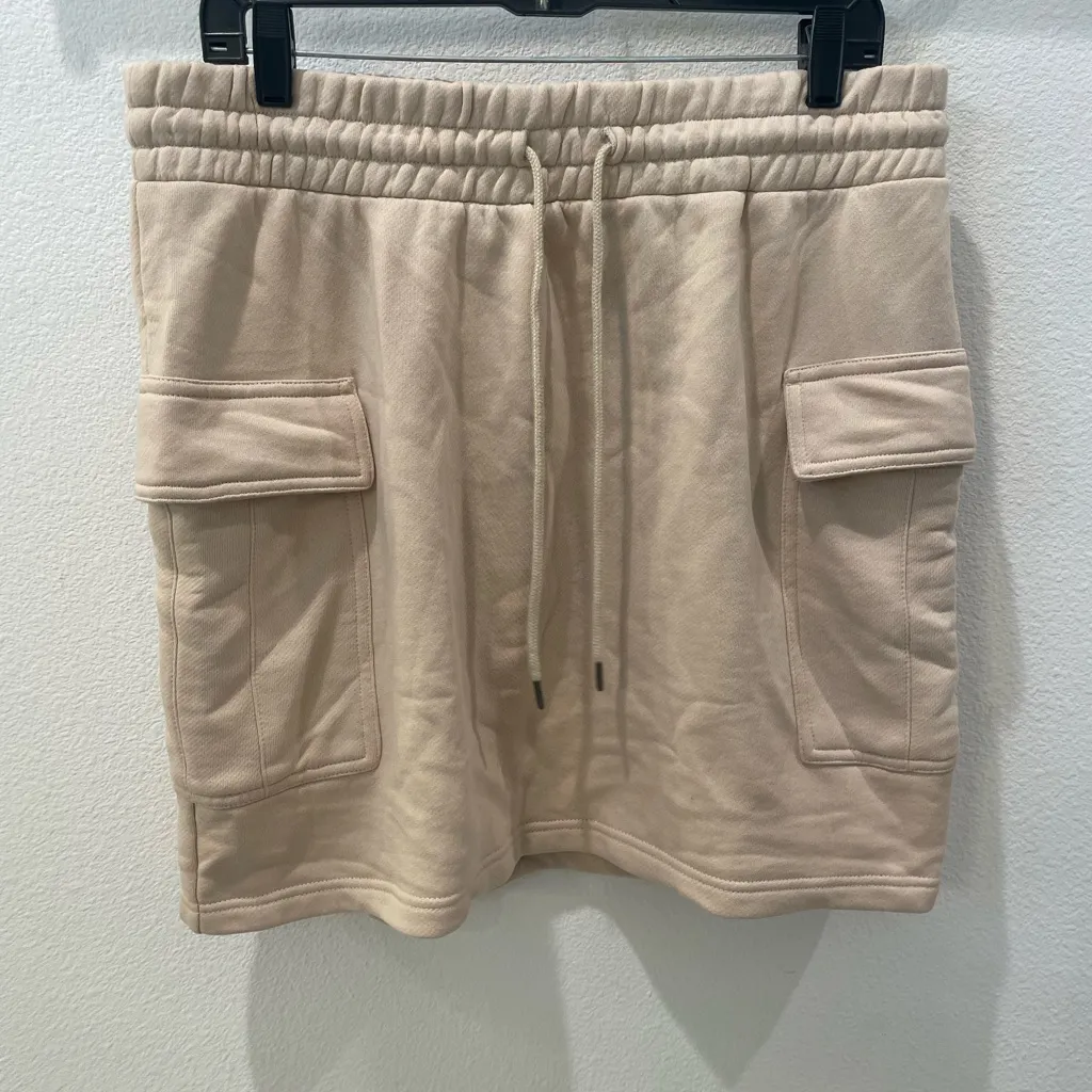 Universal Thread Tan Leisure Studio Fleece Cargo Mini Skirt Size Large - Image 6