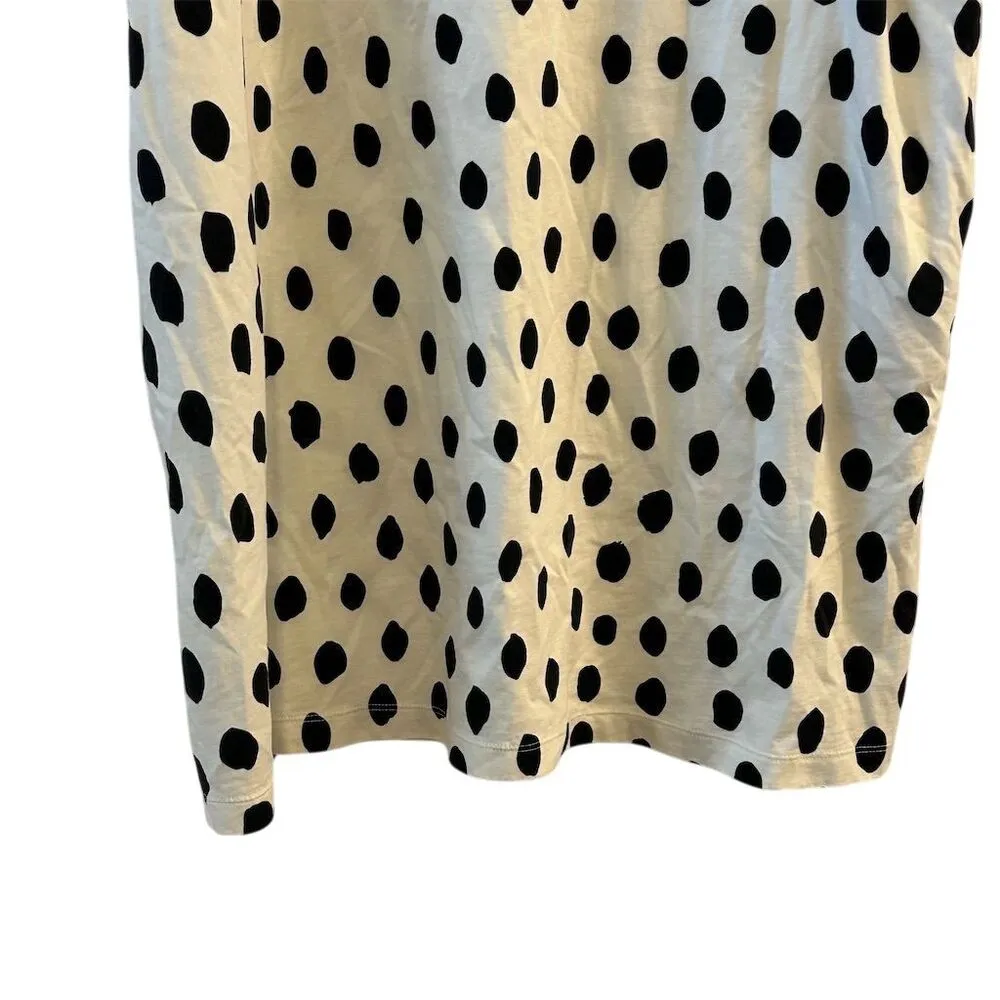 UT Uniqlo Women's XS Black Polka Dot Scandinavian Knee Length Dress Flaw - Image 10