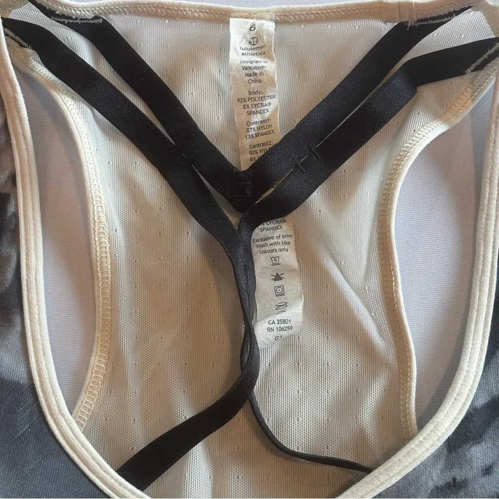 LULULEMON ATHLETICA Women’s Racerback Athletic Workout Top w/ Built In‎ Bra Sz 6 - Image 11