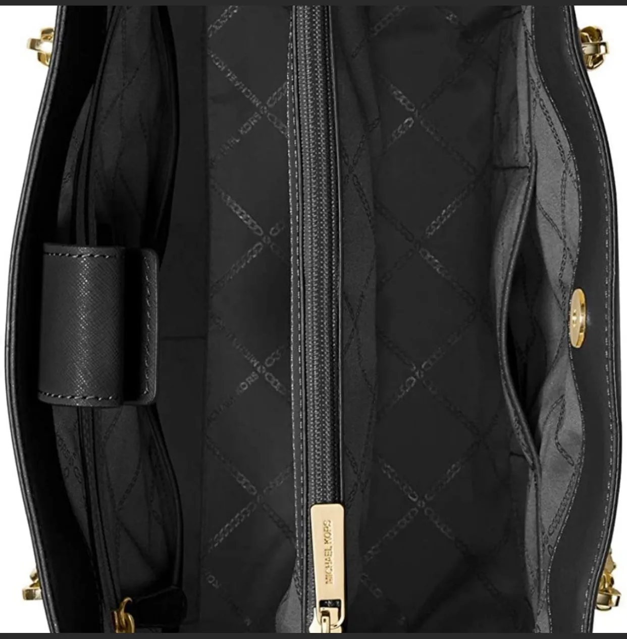 Michael Kors Ellis Large Chain Tote- black - Image 4