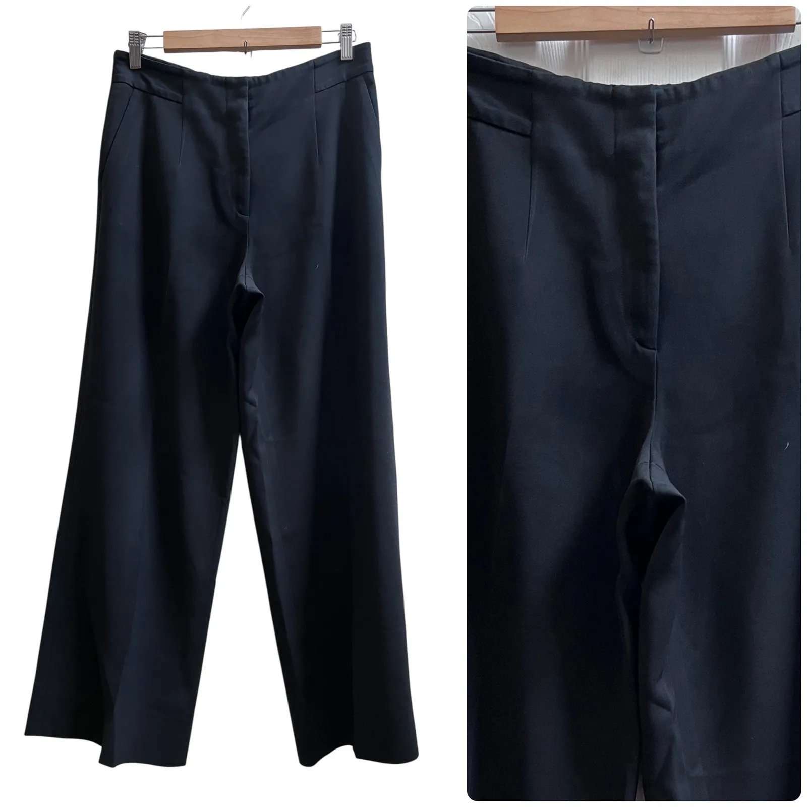 Giorgio Armani Black High Rise Wide Leg Pant IT Size 42 US Size 6 Career Office - Image 8