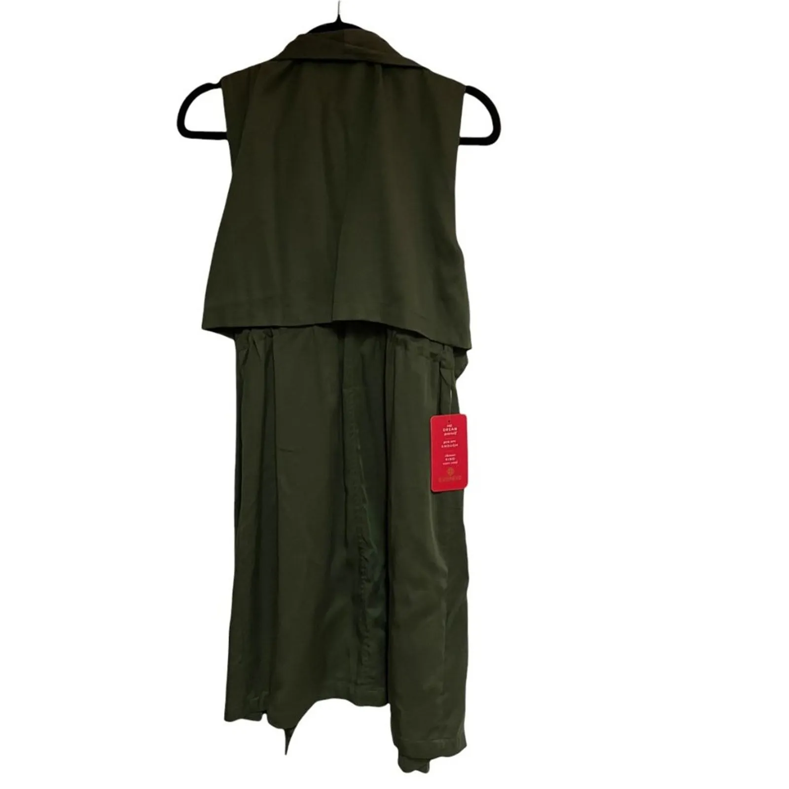 NEW Cupcakes and Cashmere Draped Utility Vest Green - Image 4