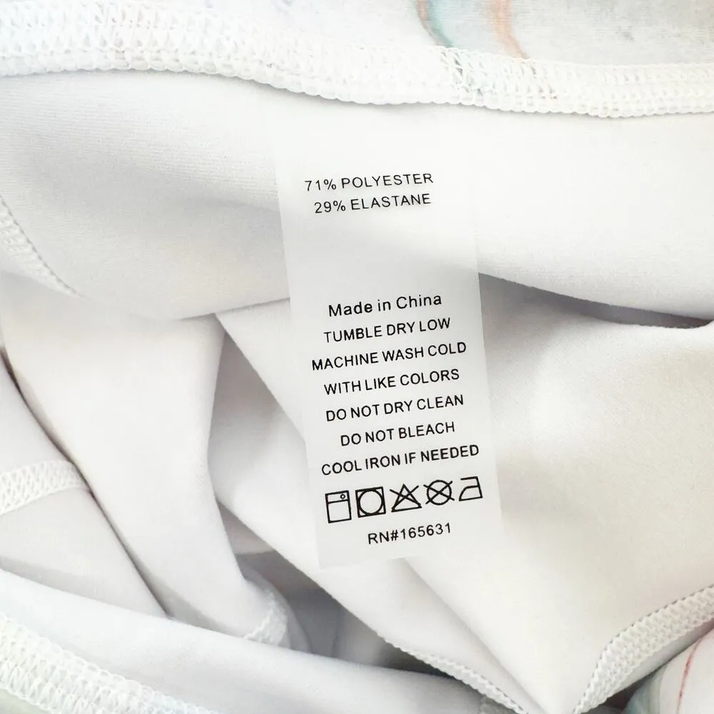 NWT Calme by Johnny Was Multi Marble High Waist Endurance Leggings L Size L - Image 9