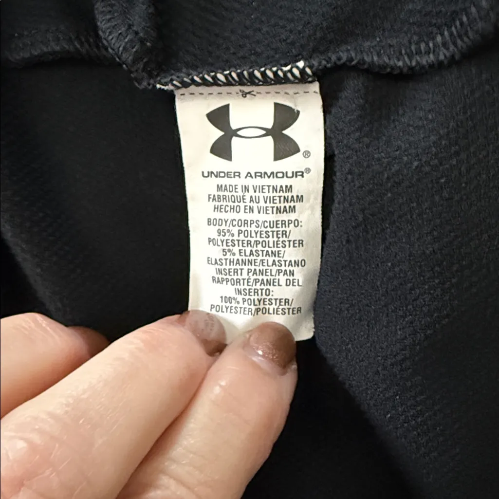 Under Armour ColdGear Fitted 1/4 Zip Pullover Black Gray Pattern Women’s XL - Image 10