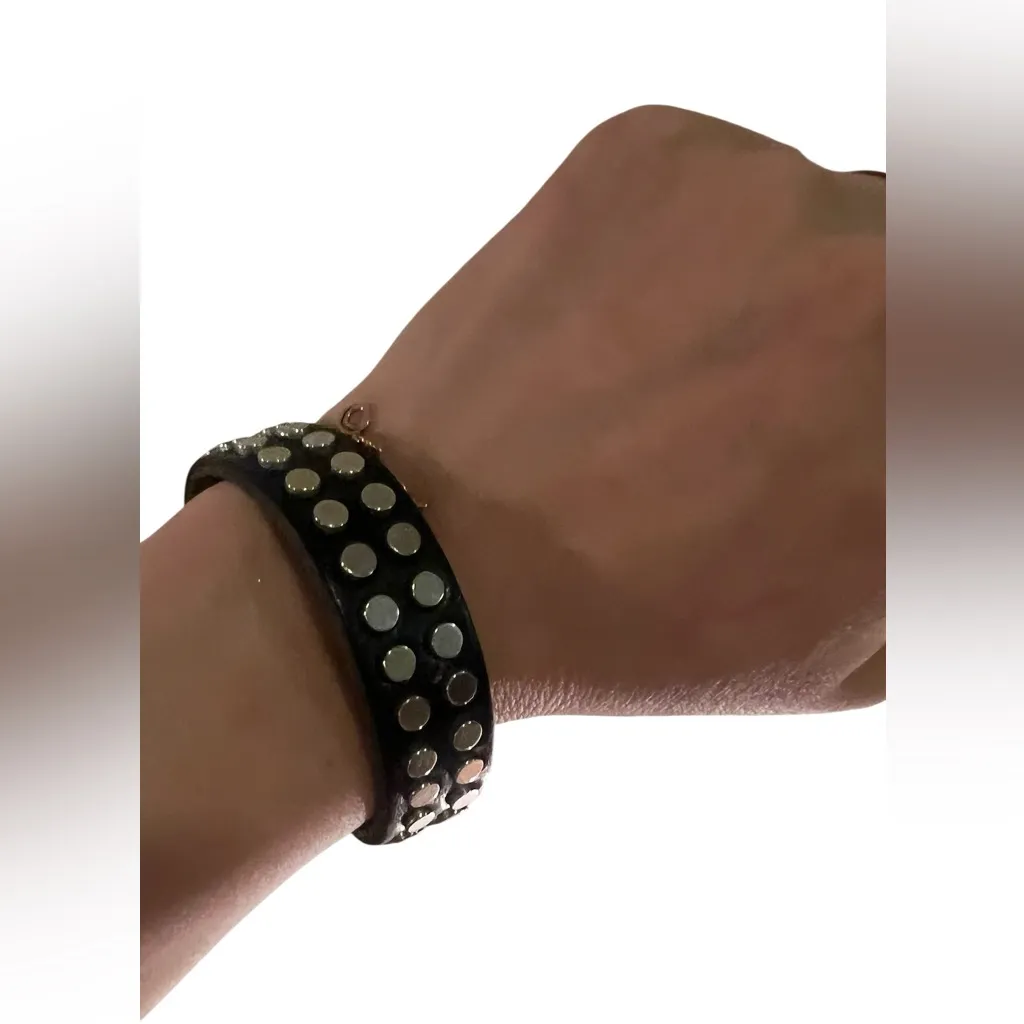 IRO Black and Silver Studded Bracelet - Image 5