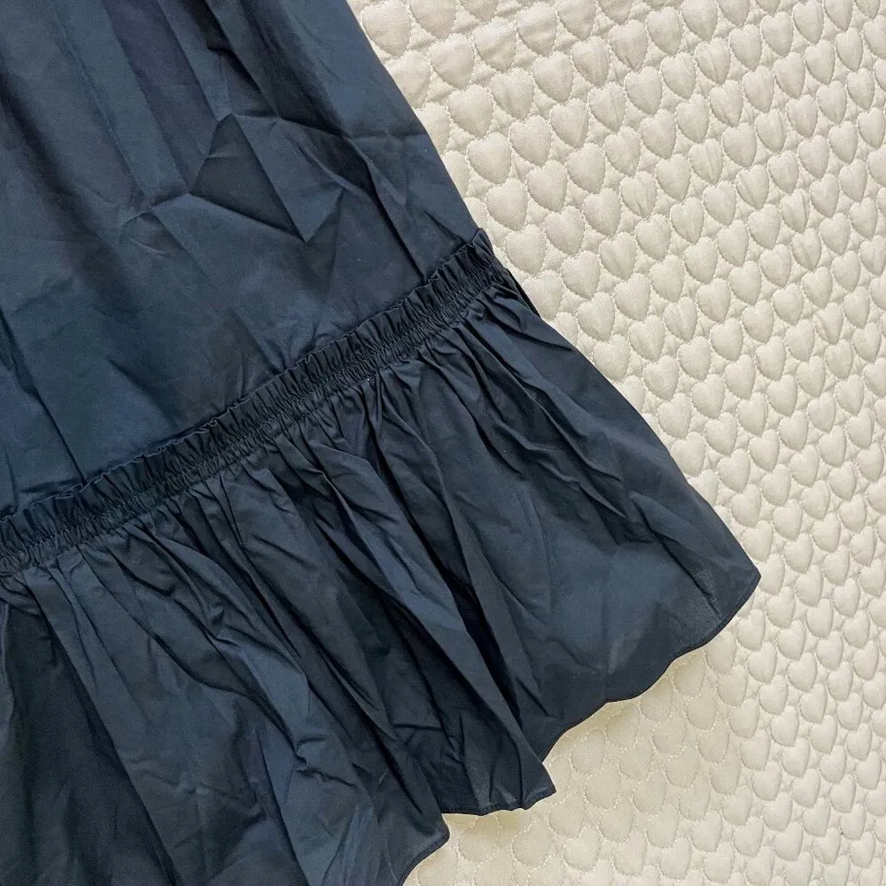 NWOT Ulla Johnson Alita Fully Pleated Mini Dress Black Size 4 Cotton - Image 10