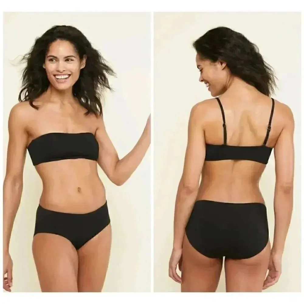 Andie Swim The Rio Top
Black Removable Straps Padded  Side Boning SZ L #1450 - Image 2