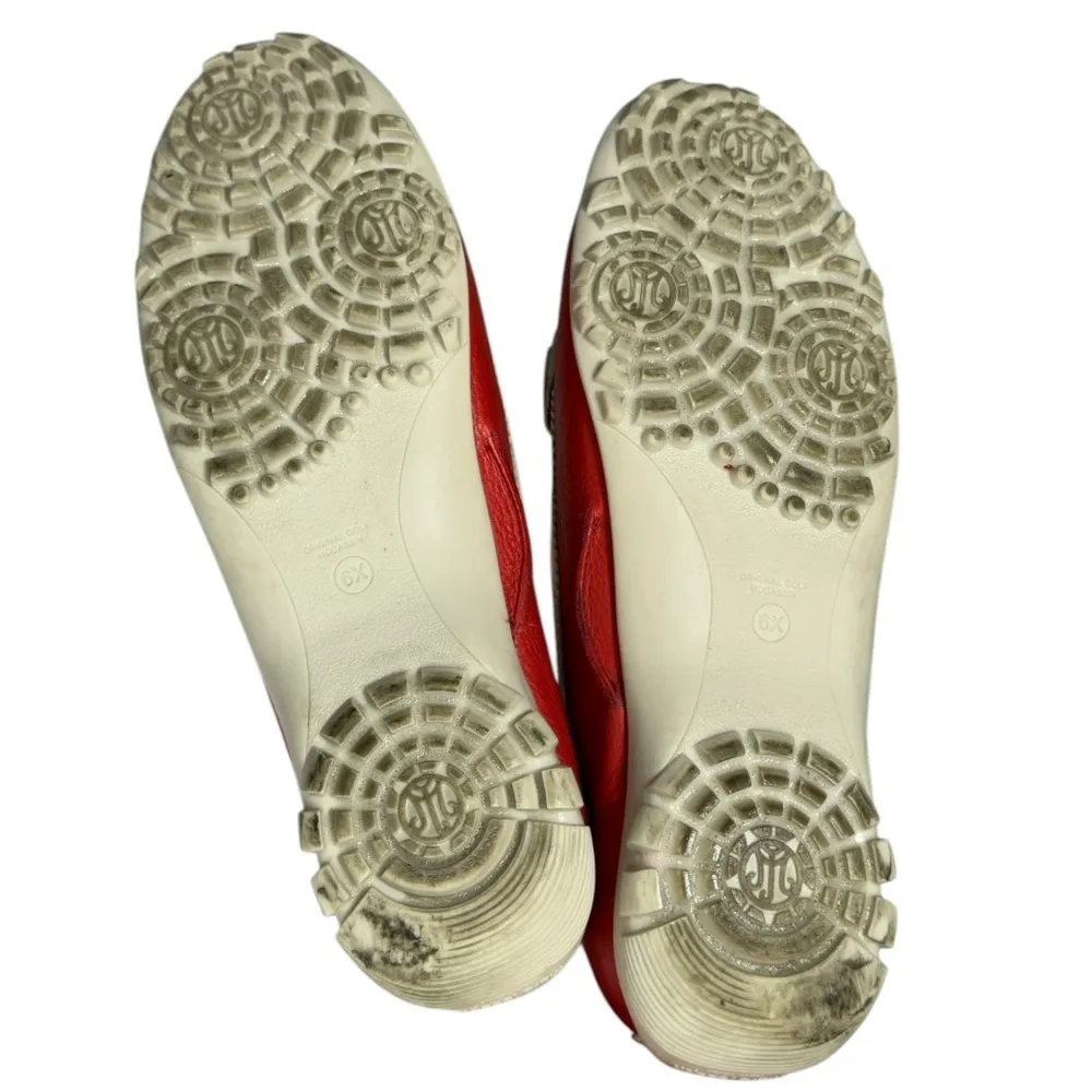 Marc Joseph New York Women's Lexington Golf Loafers Red White Leather Size 6.5 - Image 10