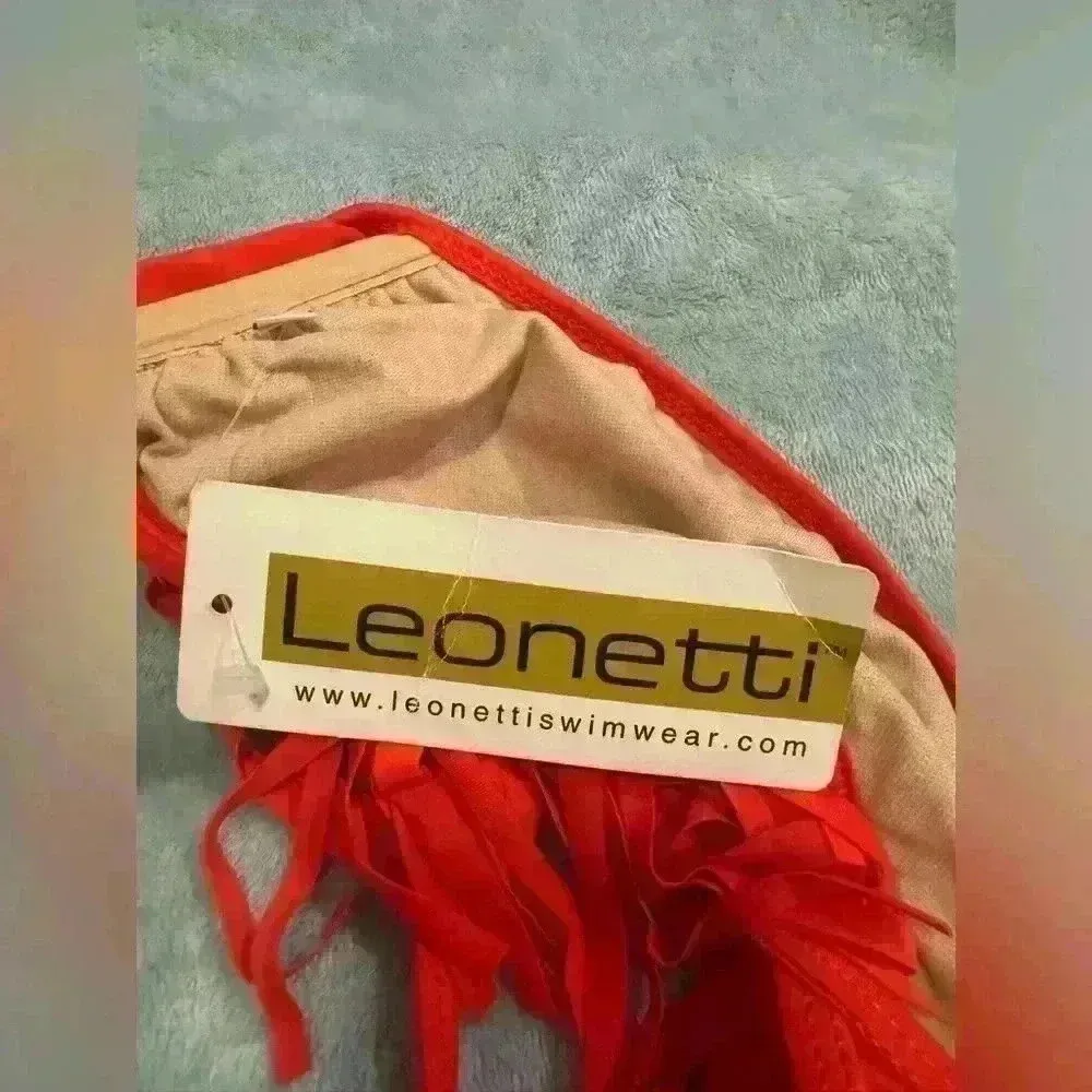 Women’s NTW Red Leonetti Strapless Bikini Top Size L - Image 3