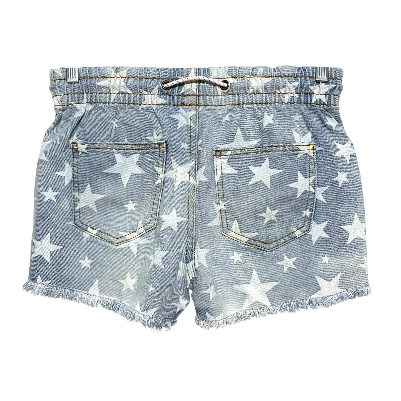 Celebrity Pink Pull On Poppy Denim Shorts Stars XS Cut Off Celestial Boho Hippie - Image 3