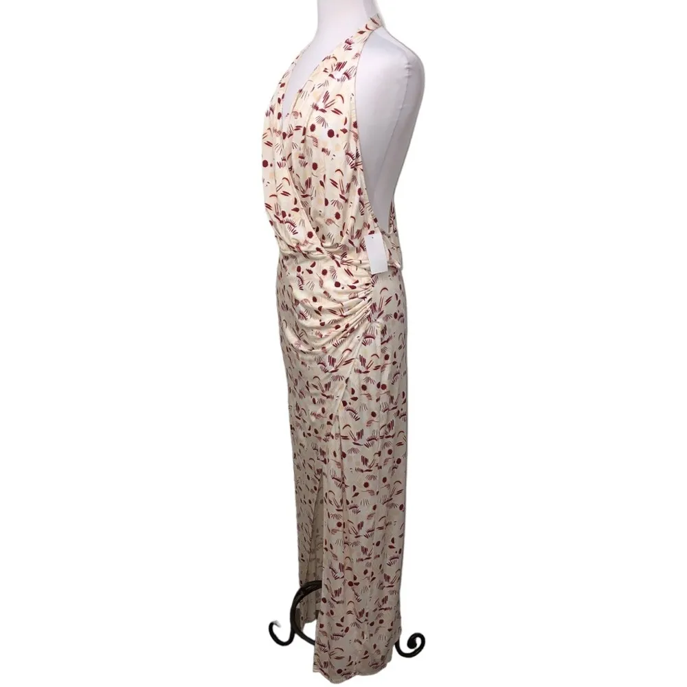 Free People Daria Graphic Maxi Dress in Ivory Combo Draped Tank Large NWT - Image 7