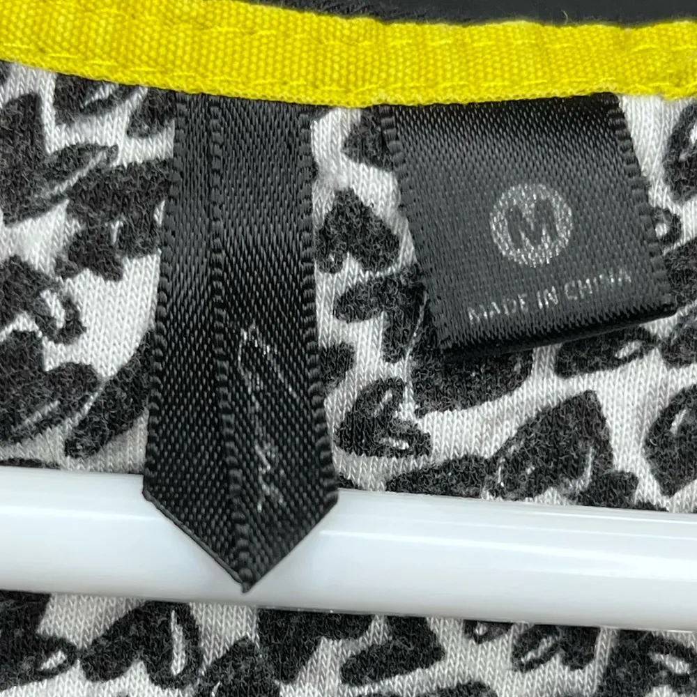 KENSIE Black White Heart Patterned Coordinating Shirt Pants Pajama Set Medium - Image 13