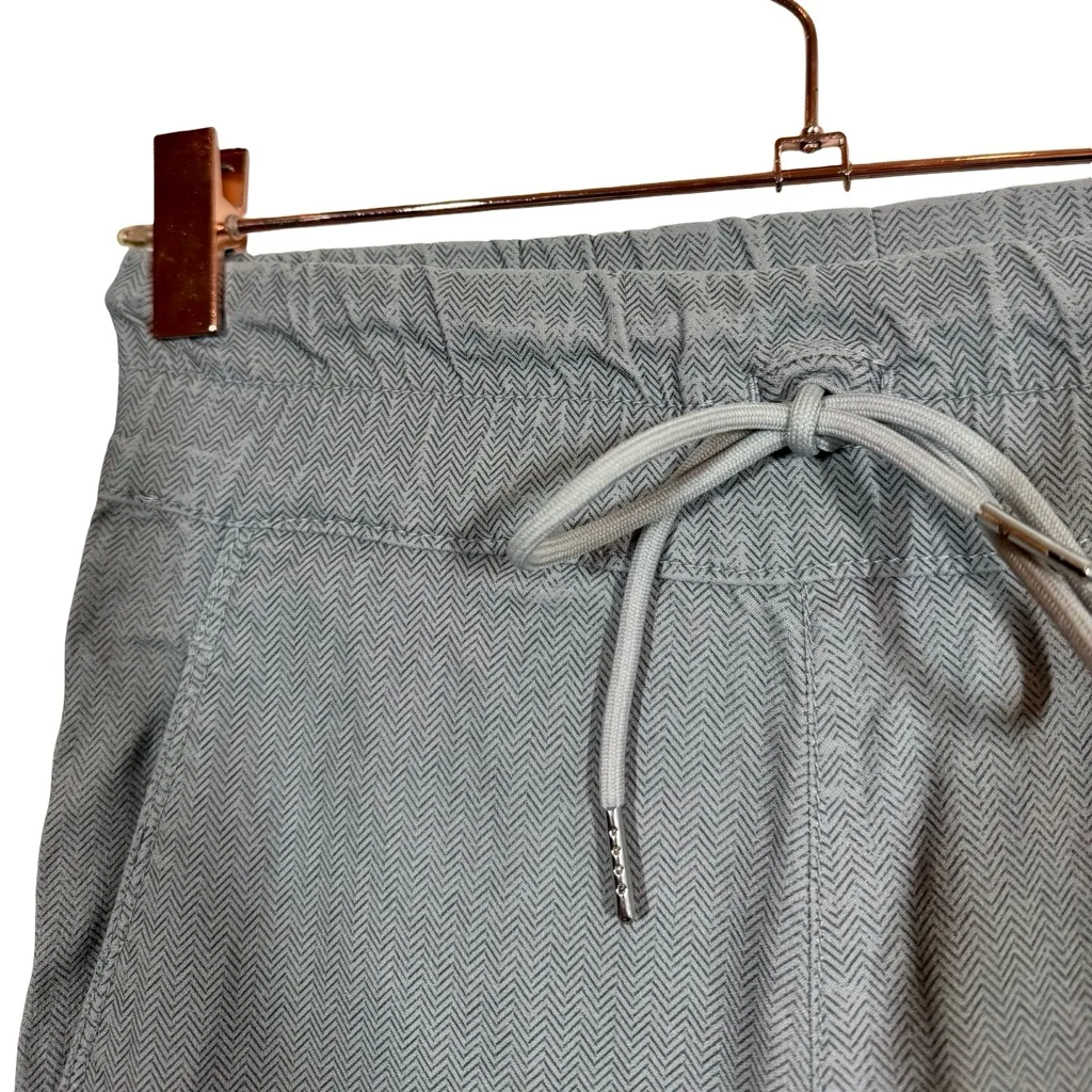 Bevy Flog Shely Gray Herringbone Drawstring Jogger Pants Size 24 - Image 5