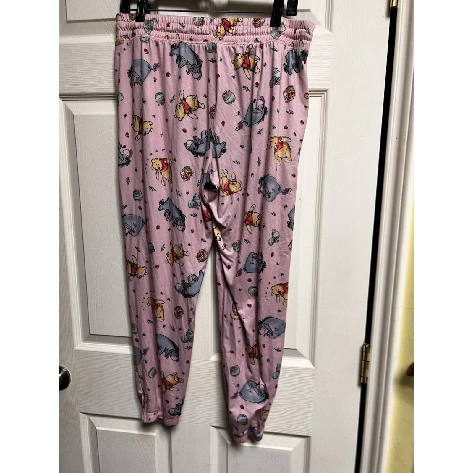 023-005 Disney Women's‎ Pink Winnie the Pooh Pajama Bottoms Size Large L Pants - Image 4