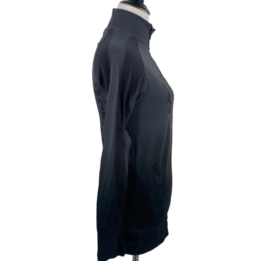Athleta Ombre Grey & Black Quarter Zip Pullover Top Size Medium - Image 7