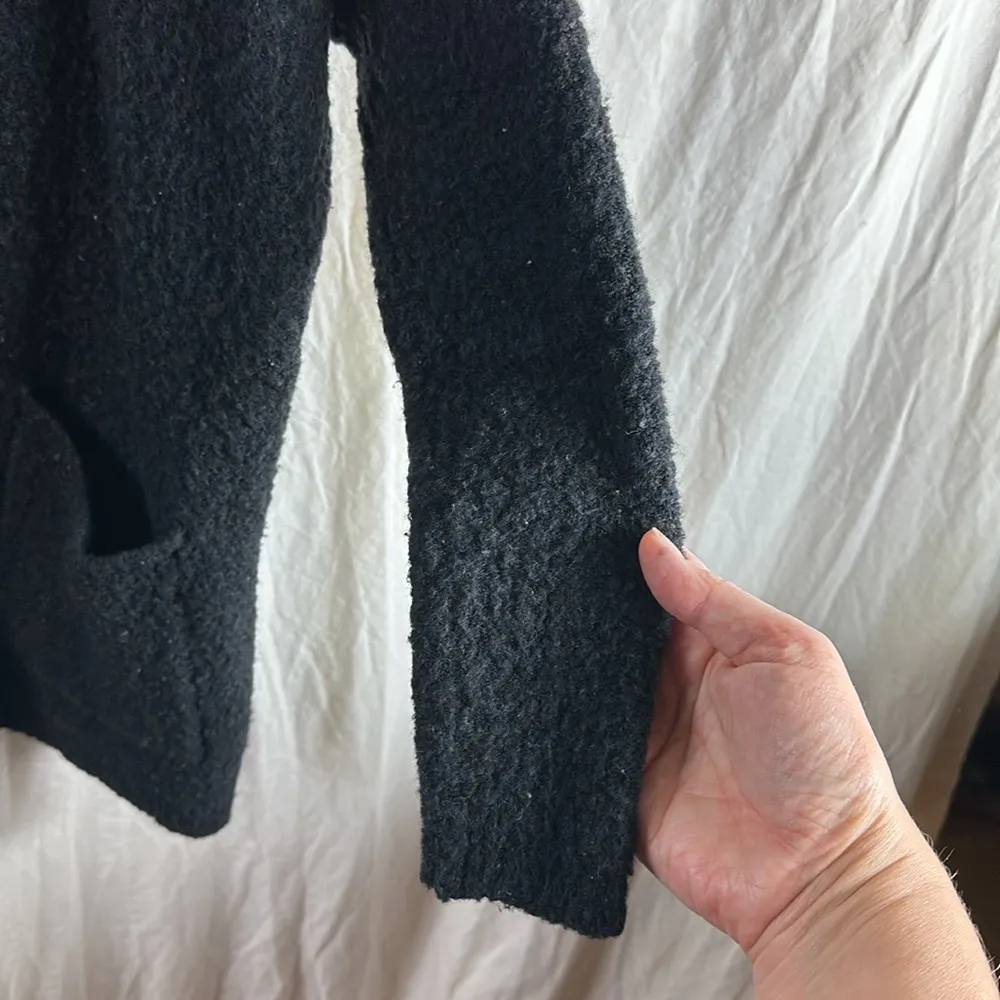 Free People Oversized Black Open Front Wool Blend Cardigan Size xsmall - Image 7