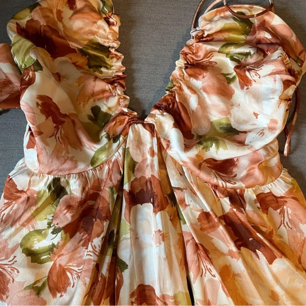 Abercrombie & Fitch Drama Ruched Satin mini dress - Image 4