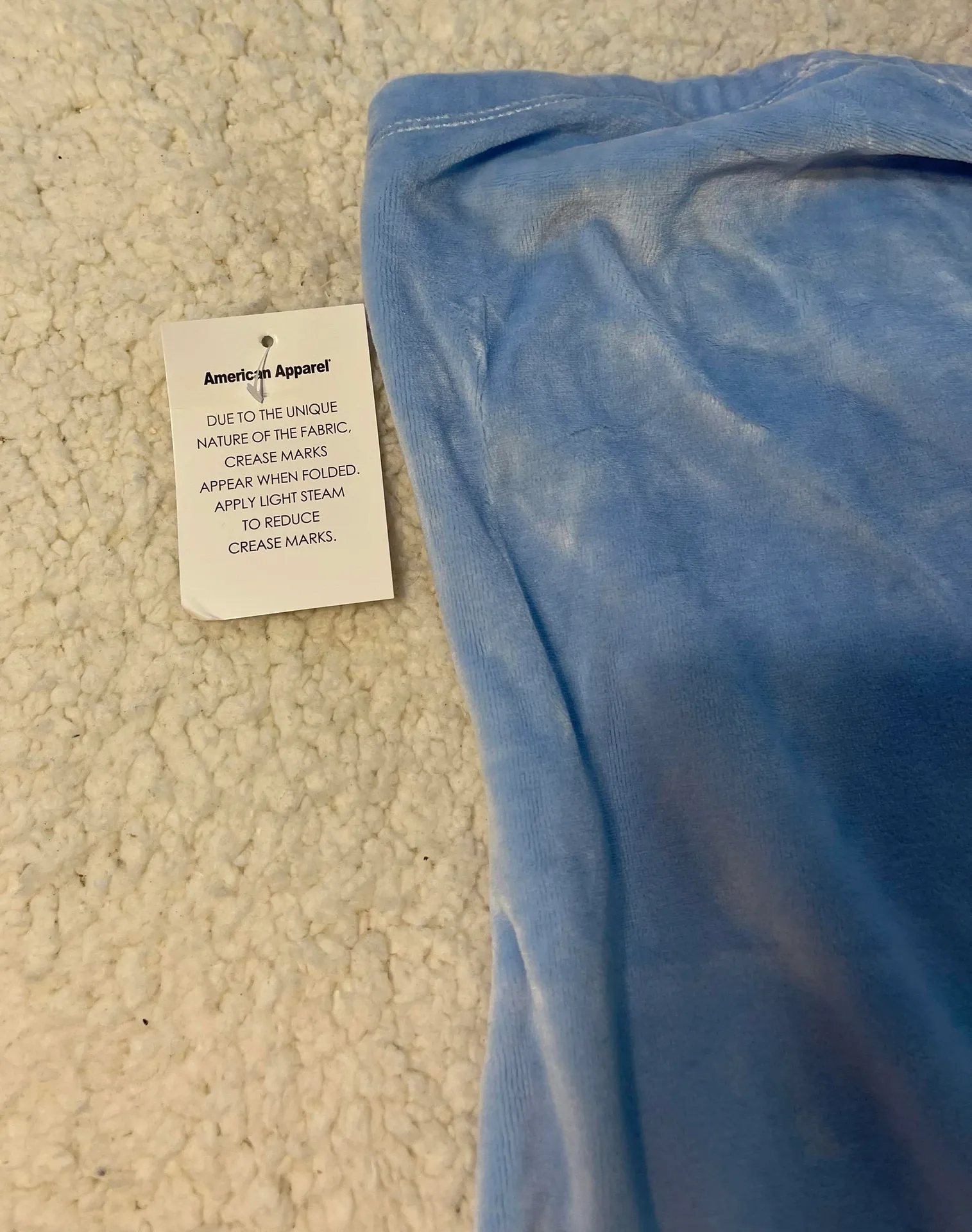 American Apparel NEW  Light Blue Velvet Bodysuit - Image 7