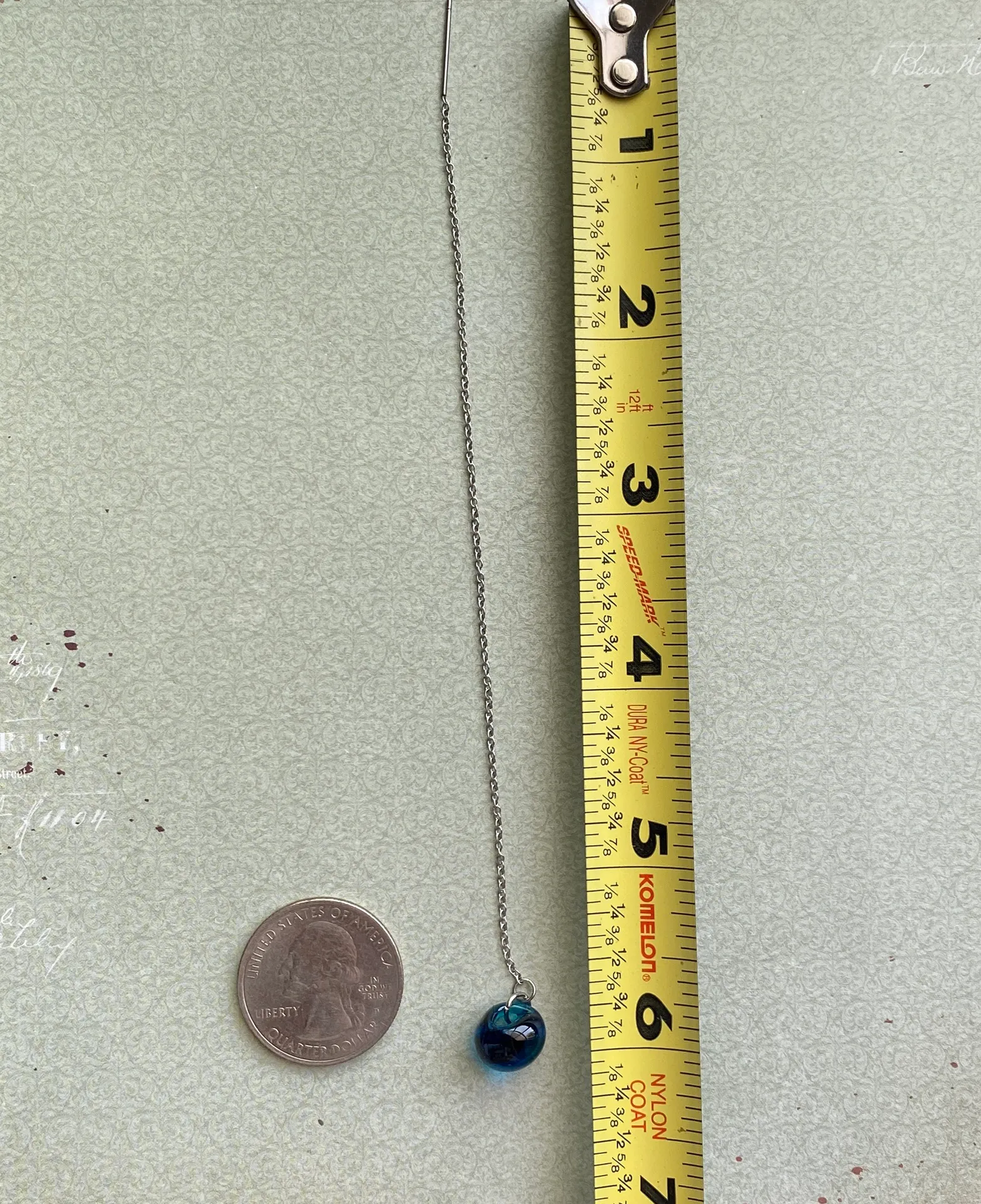 quality Japanese magatama glass beads minimalist simple dangle thread earrings - Image 9