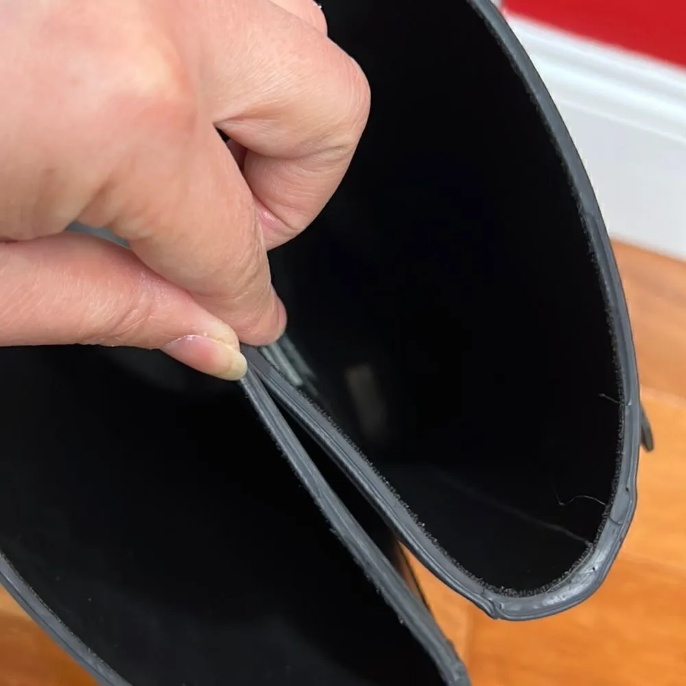 Hunter black tall rain boots size 37 US 6 - Image 6