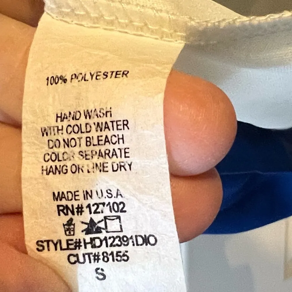 Pink Owl Apparel Colorblock Women's Mini Dress Blue, Green, and White Size Small - Image 5