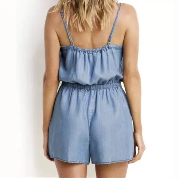 Seafolly Women’s Fringed Ruffle Romper‎ - Blue.  Size M - Image 2
