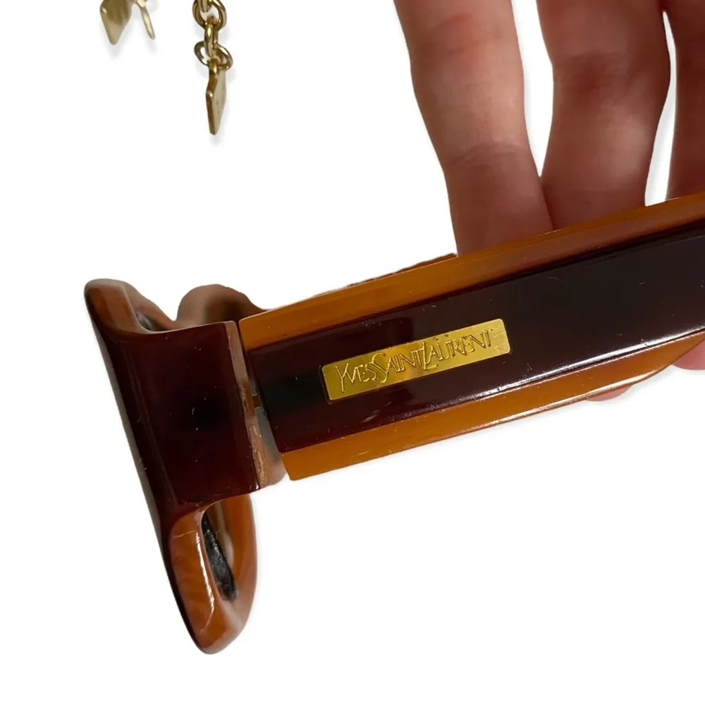 Yves Saint Laurent (SOLD AS IS) Burnt Orange and Brown Prescription Sunglasses - Image 3
