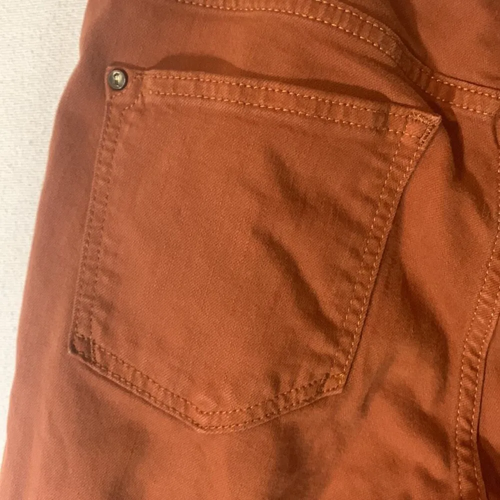 Pilcro womens 29 anthropologe rust orange jeans skinny stet fit denim mid rise - Image 8