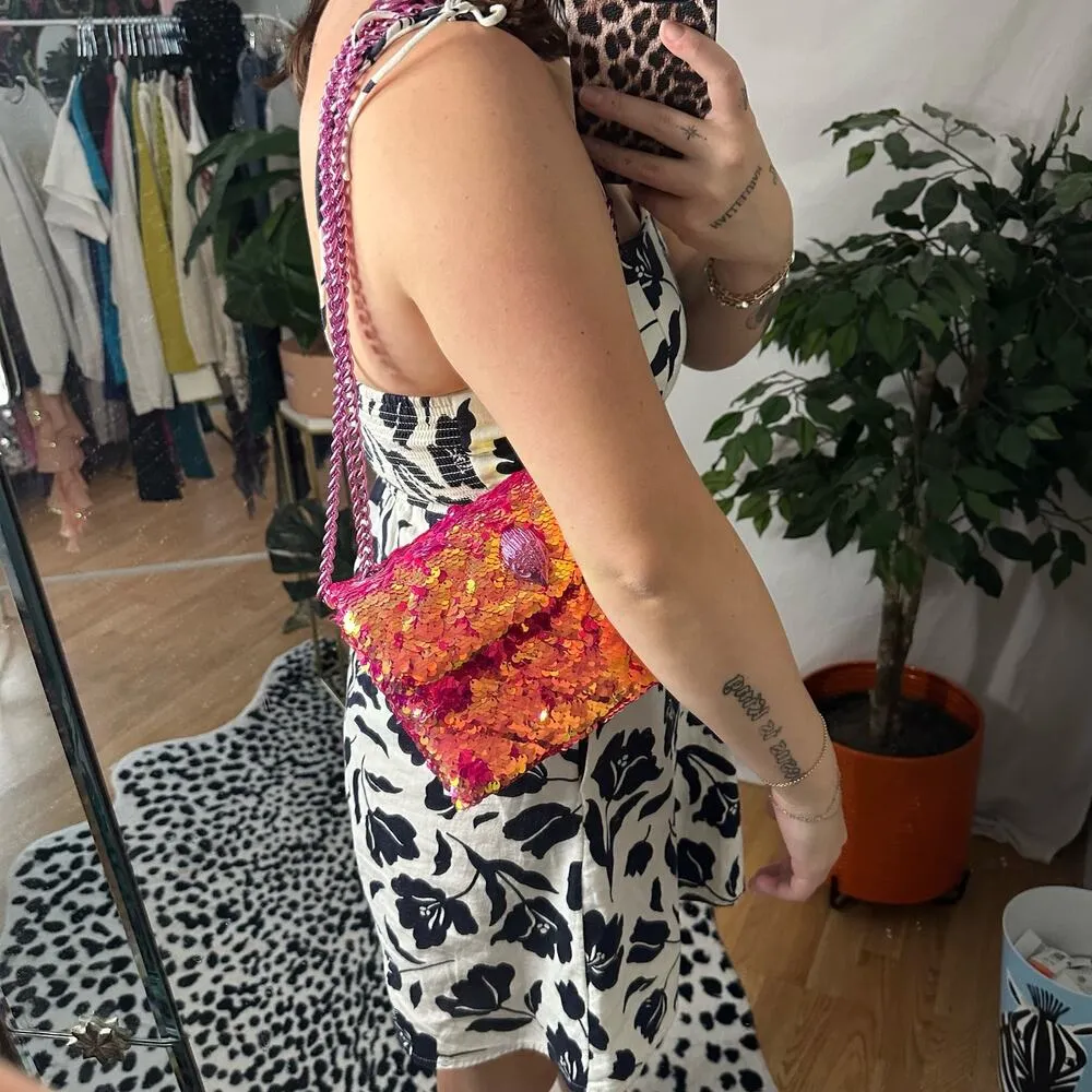 Kensington Sequin Shoulder Bag Pink - Image 2