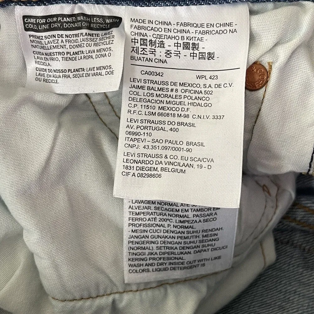 Levi’s SZ W27 L27 Patchwork Jeans Ragged Lands Button-Fly Distressed Frayed Hems - Image 9