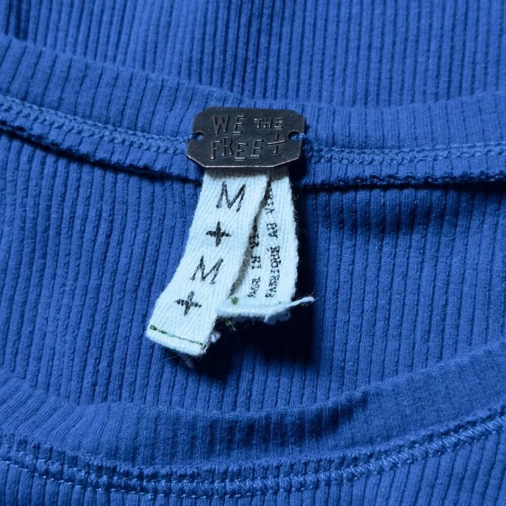 We the Free Fancy That Colorblock Tee Long Sleeve Henley Thermal Sporty Shirt Me - Image 8