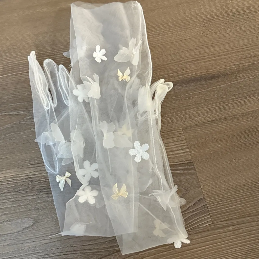 New Opera length tulle butterfly and bow embellished globes - Image 7