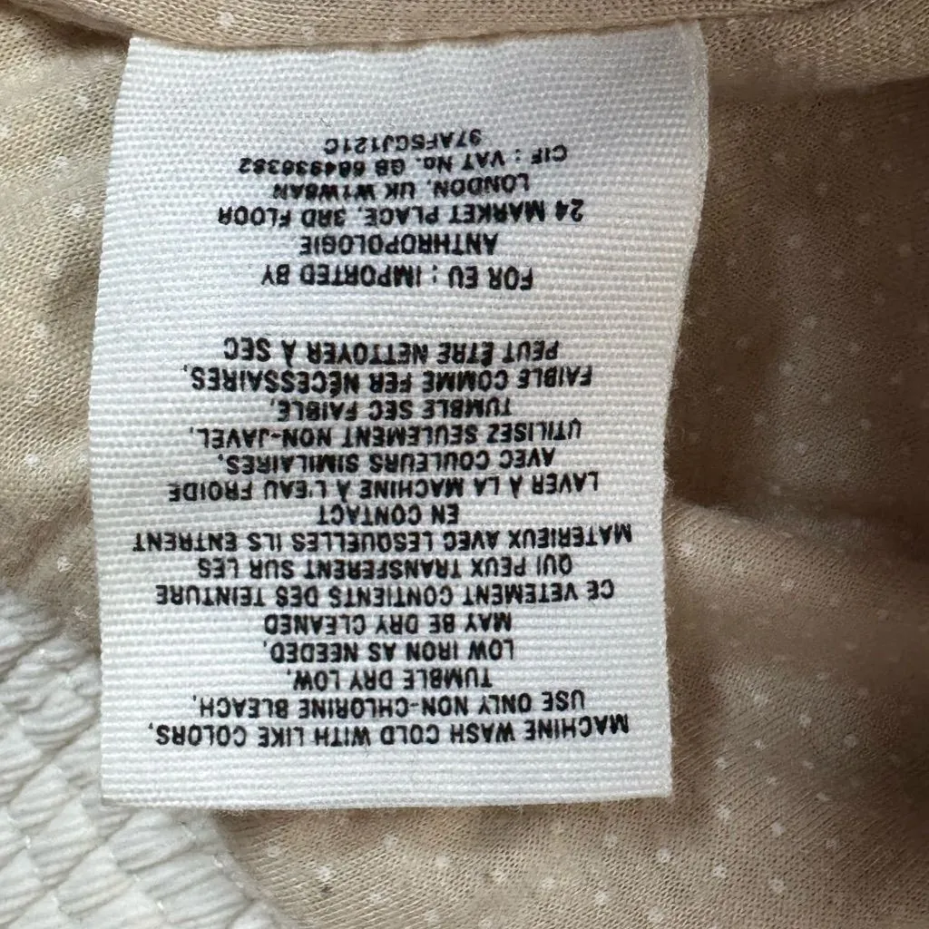 Pilcro Anthropologie Ivory Quilted Corduroy Vest Women’s S Cotton Padded EUC - Image 8