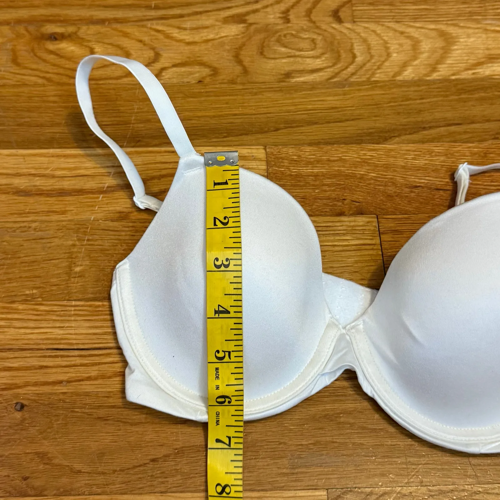 Auden Womens 32C White Nylon Bra Smooth Lightly Lined Comfort Wire Full Coverage Size undefined - Image 2