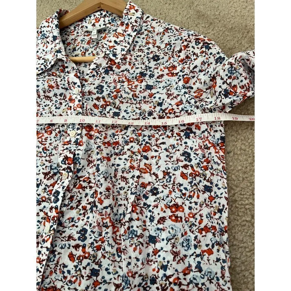 Joie floral blouse XS paisley cottagecore boho rustic farm prairie earthy cotton - Image 9