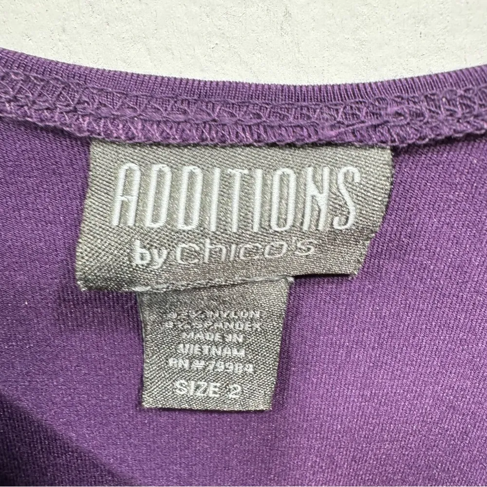 Chico’s Additions Paisley Button Front Long Sleeve Jacket Free Bonus Tank Top - Image 8