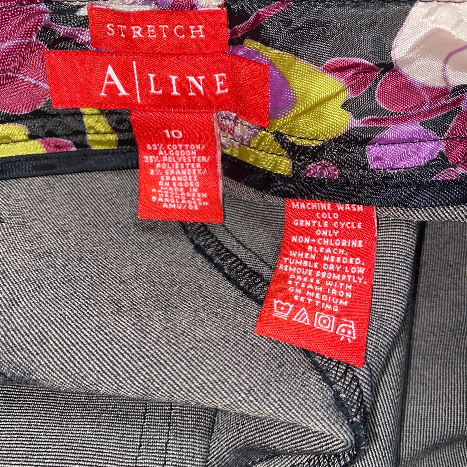 A Line Dark Wash Blue Denim Stretch Flare Wide Leg Jeans Women's Size 10 - Image 5