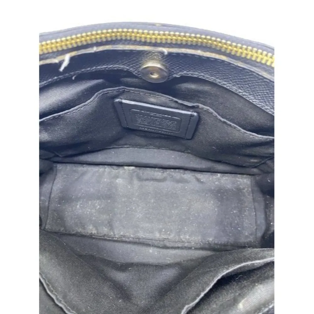 Coach Carryall Mini Brooke Light Goldblack Leather Cross Body Bag - Image 11