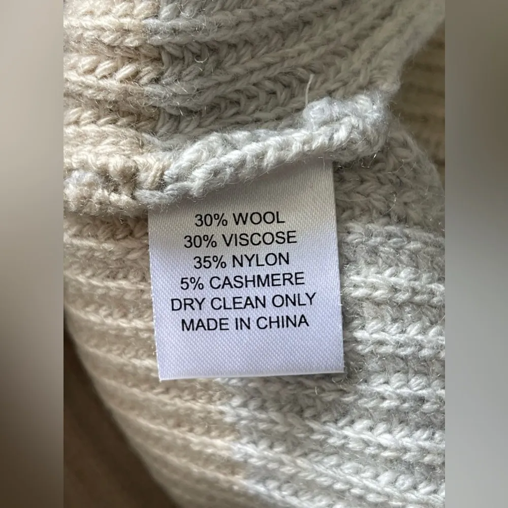 Tuckernuck Striped Broadway Turtleneck Sweater Sweater Size S Gray - Image 6