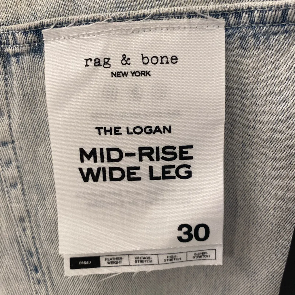 Rag & Bone Light Blue Flare Jeans - Image 4