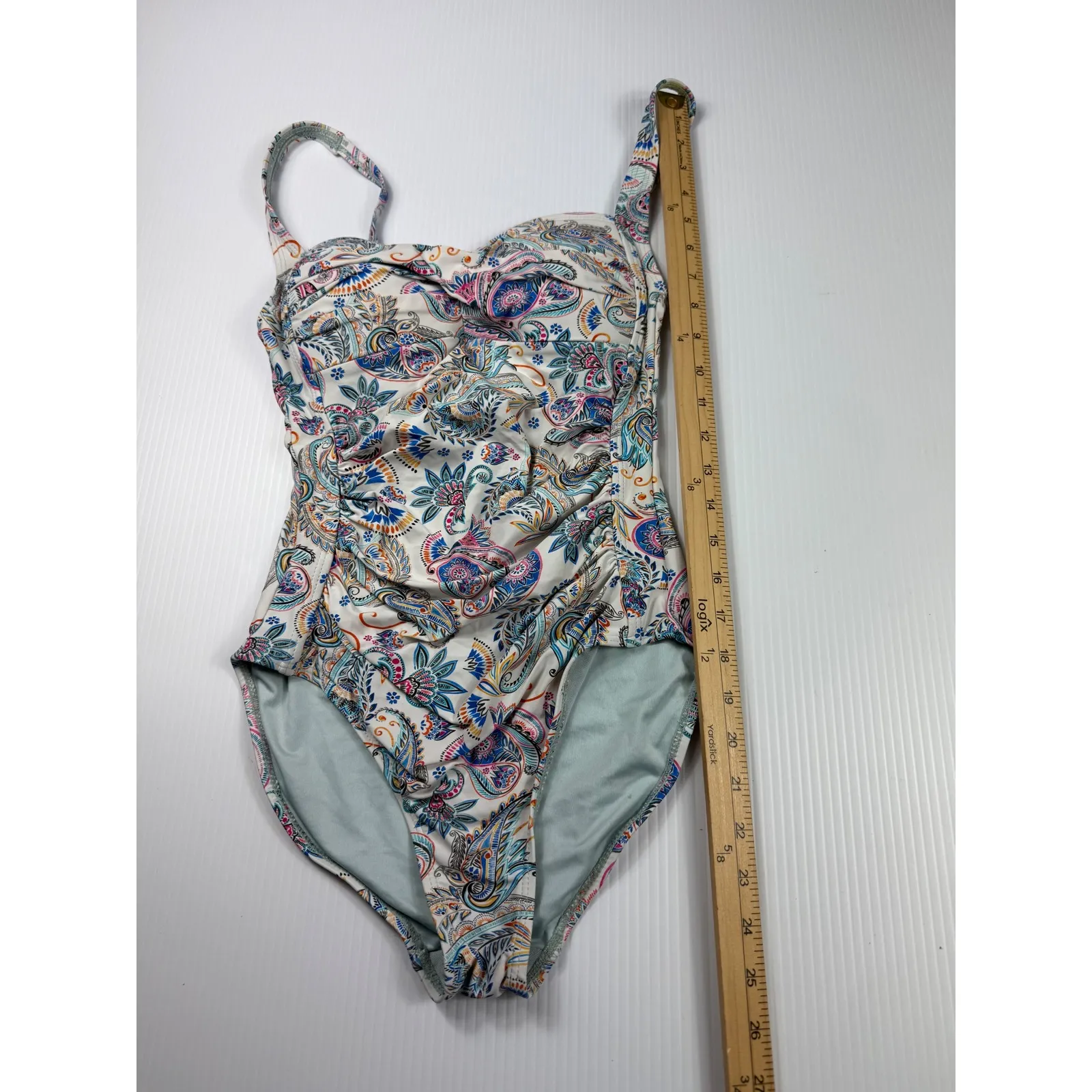 Niptuck Swim Paisley One Piece Swimsuit Multi Fit Cup Design size 4‎ - Image 3