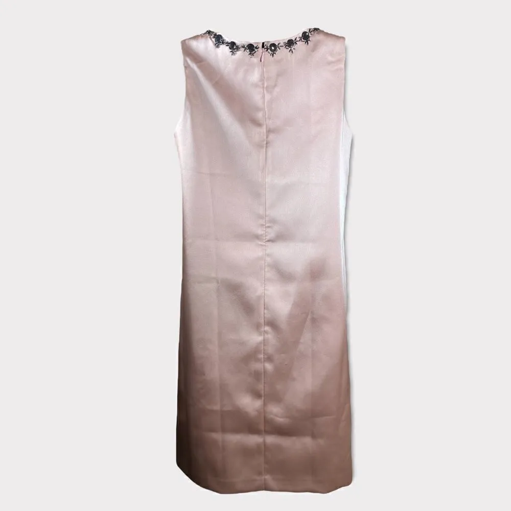 Ann Taylor Pink Jeweled Shift Dress Size 2 TALL - Image 6