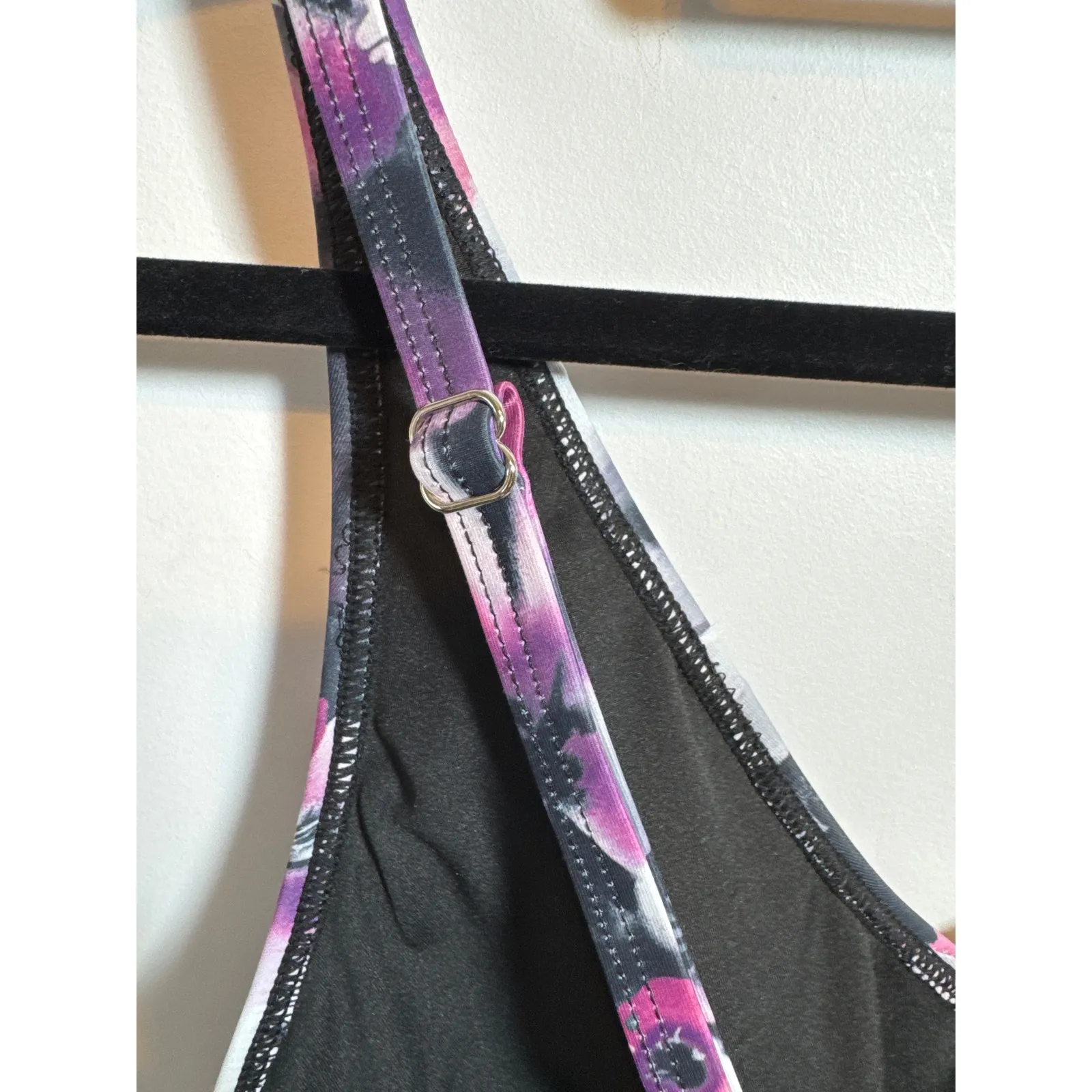 Brand New Talisea Women's Large Pink Black Floral Tankini Top Swimwear - Image 10