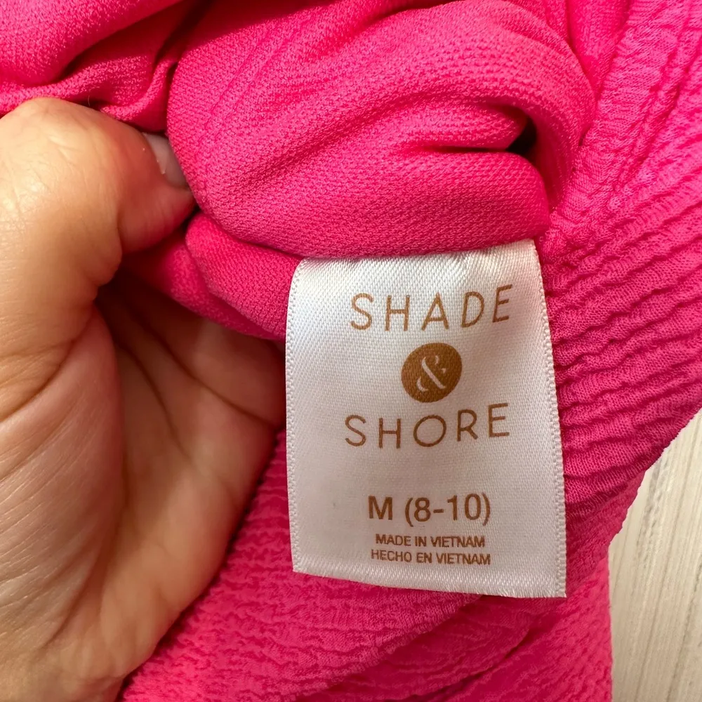 Shade and Shore Square Neck Pucker High Leg One Piece size medium 8-10 - Image 4