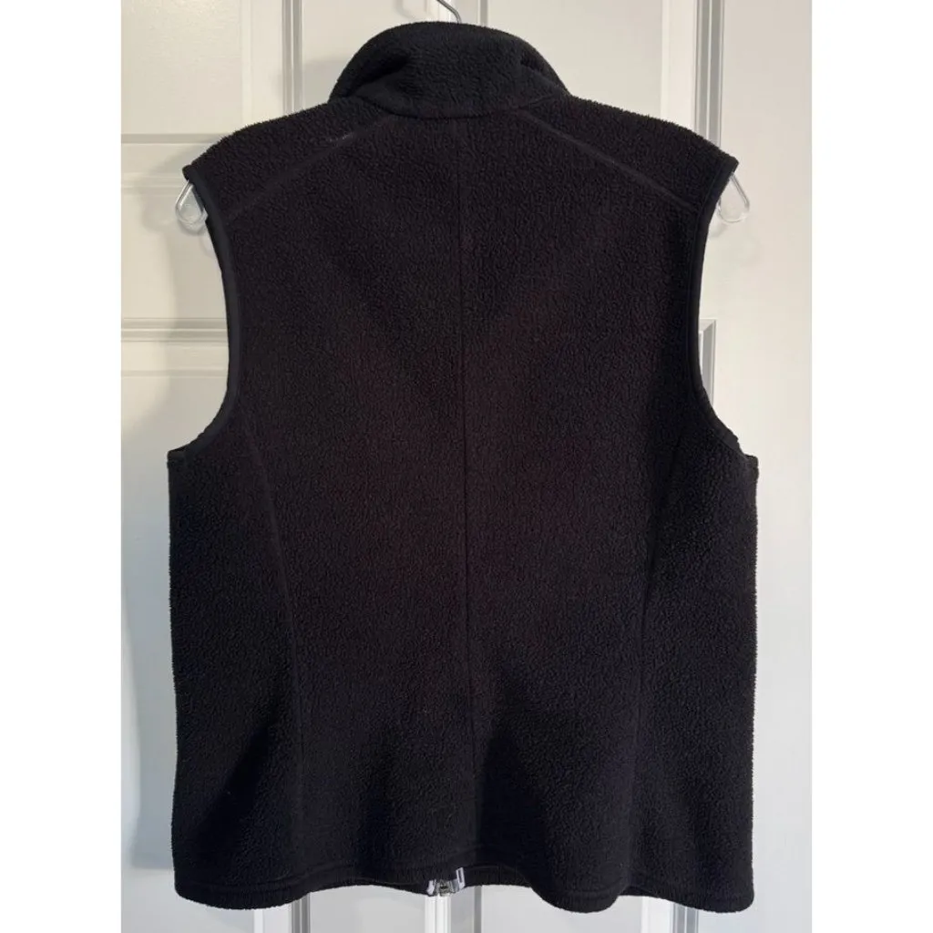 Patagonia Synchilla Fleece Vest Black Full Zip Vintage 25163 *FLAW* Women's L - Image 2