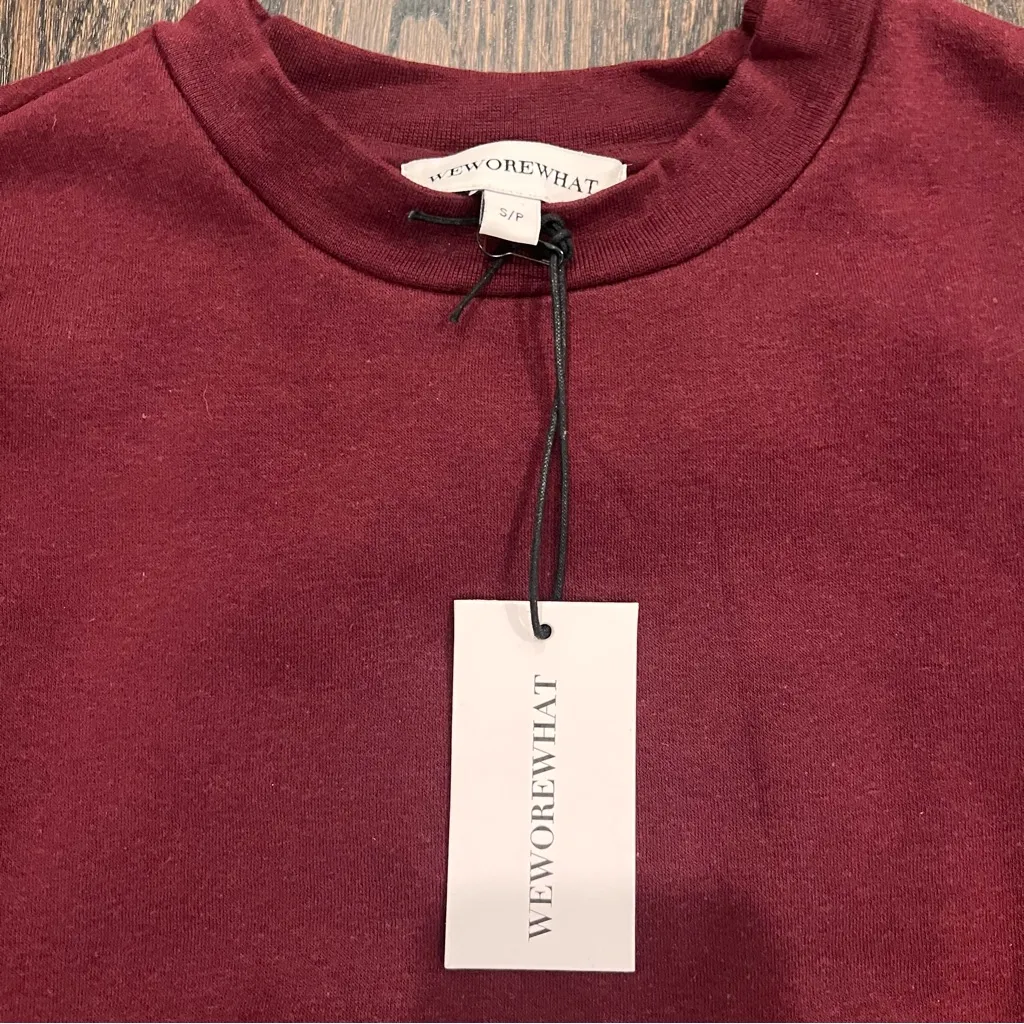 We Wore What NWT  Deep Red Crewneck Sweatshirt - Image 2