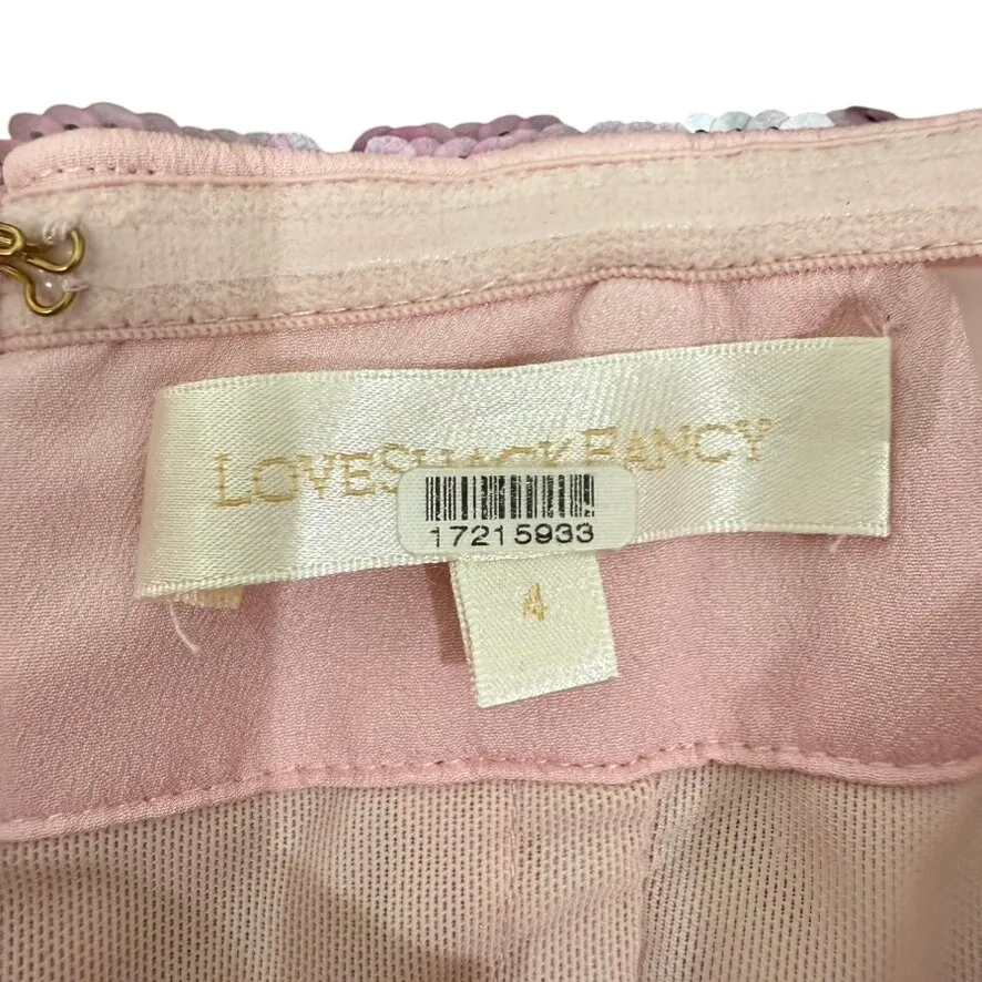 LoveShackFancy Stasia Sequin Dress in Pink, Size US 4 - Image 6
