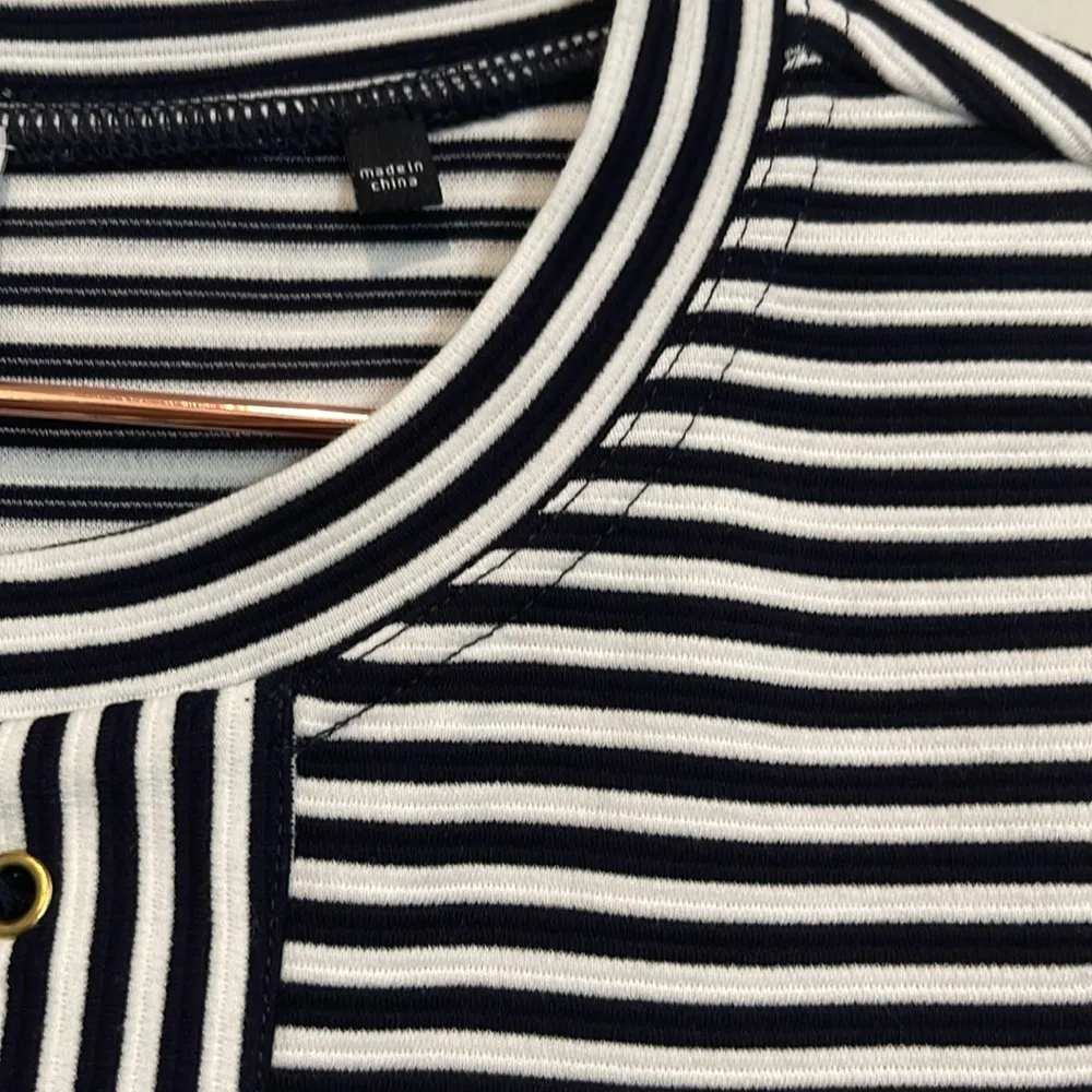 Cabi XS Blue White Striped Nautical Captains Dress 5268 - Image 6