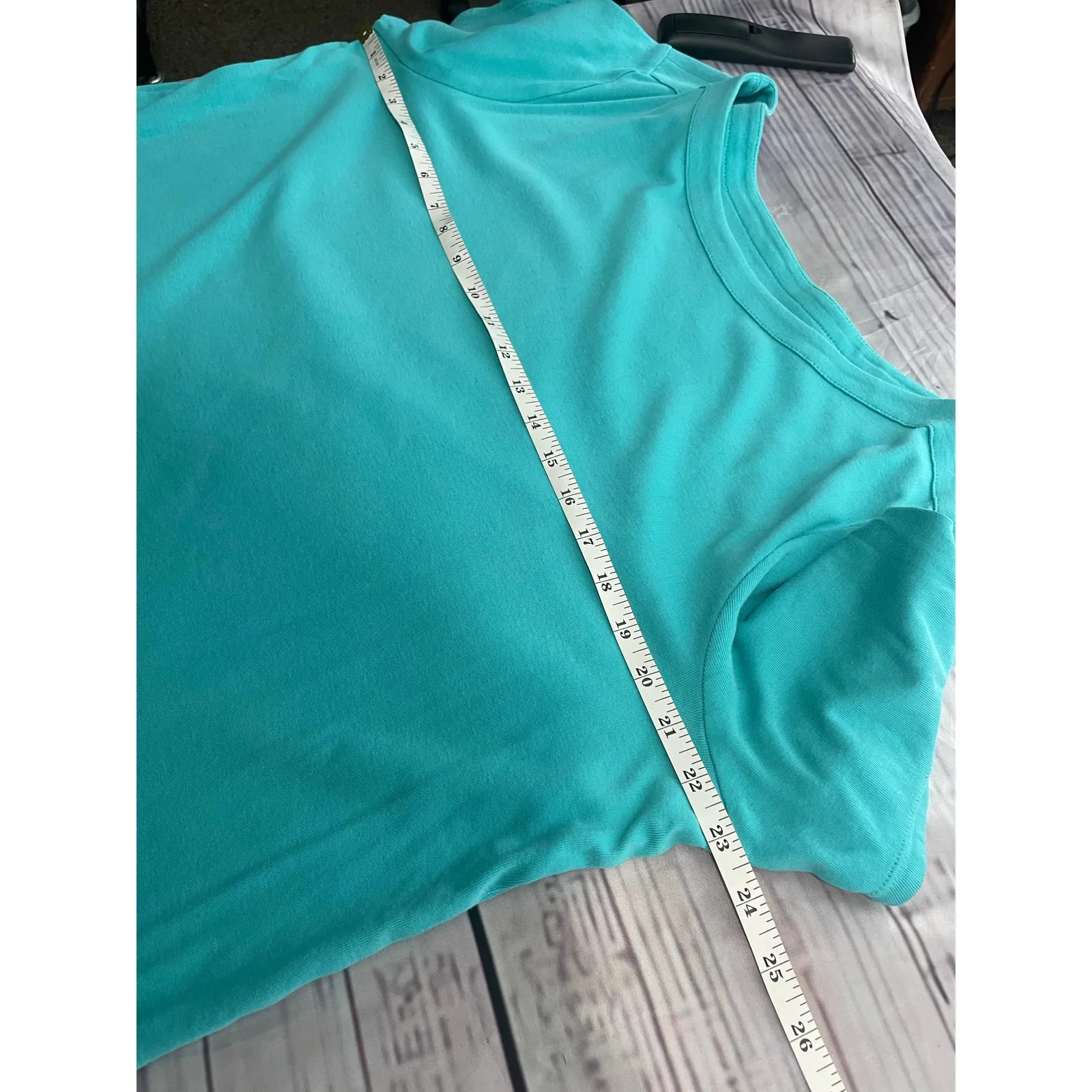 Chicos 3 Tee Shirt Womens XL Blue Boat Neck Short Sleeves Cotton - Image 6