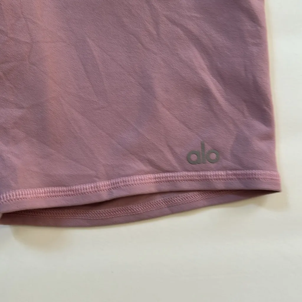Alo Mauve Pink Biker Shirts Size M A23 - Image 2